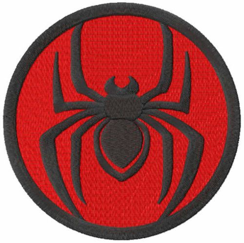 Spider man logo embroidery design