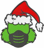 Grinch Christmas Mask embroidery design