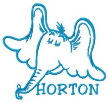 Horton's muzzle embroidery design