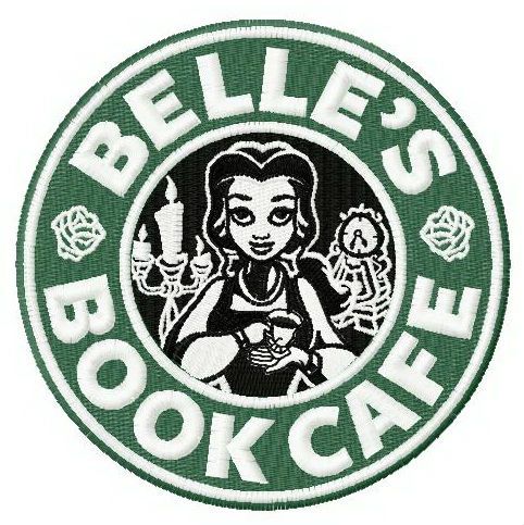Belle's book cafe machine embroidery_design