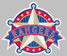 Texas Rangers alternative logo embroidery design