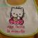Embroidered Hello Kitty baby bib design on bib