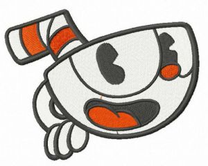 Cuphead embroidery design