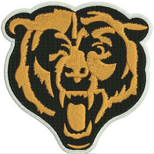 Chicago Bears logo 3 machine embroidery design