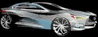 Sport car embroidery design