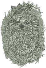 Hedgehog resting 3 embroidery design
