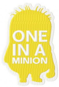 Silhouette of Minion embroidery design