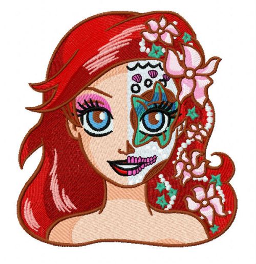 Fancy Ariel machine embroidery design