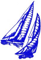 Yachts embroidery design