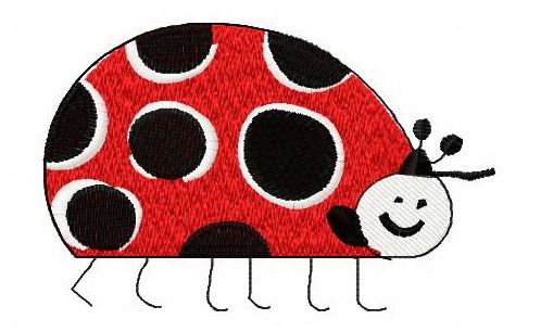 Ladybug machine embroidery design
