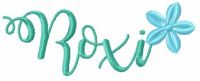 Roxi name free embroidery design