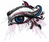 Exotic eye embroidery design