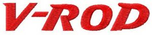 V-ROD logo embroidery design
