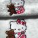 Hello kitty with toy design on embroidered towel