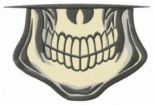Male skull smile embroidery design