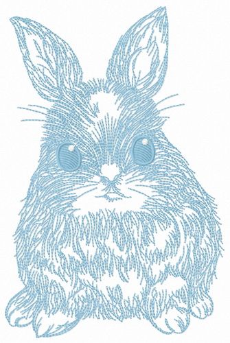 Fluffy bunny 2 machine embroidery design