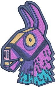 Fortnite game llama embroidery design