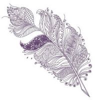 Gorgeous feather embroidery design