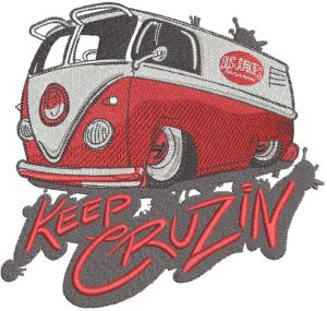 Keep cruzin embroidery design