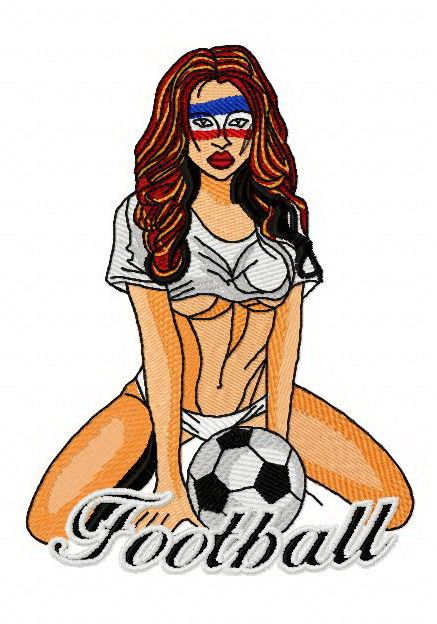 French football fan 2 machine embroidery design 