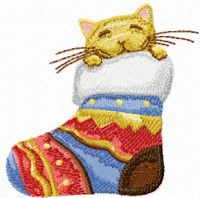 Christmas Cat - I'm hiding embroidery design