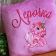 Embroidered cushion with pony design
