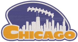 Chicago Football Team embroidery design