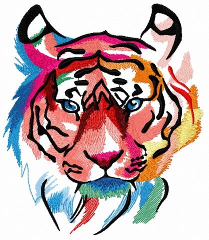 Tiger in my mind 2 machine embroidery design