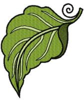 Green leaf free embroidery design 2