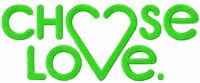 Chose love symbol embroidery design