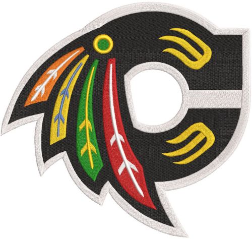 Chicago Blackhawks Rebrand logo embroidery design