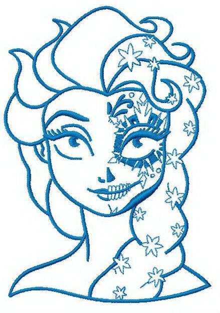 Strange Elsa 3 machine embroidery design