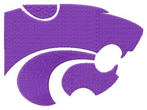 Kansas State Wildcats logo machine embroidery design