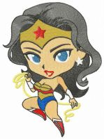 Amazonian Wonder woman embroidery design
