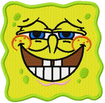 SpongeBob Smile 1 machine embroidery design
