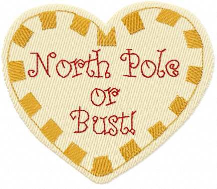 North pole or burst free embroidery design