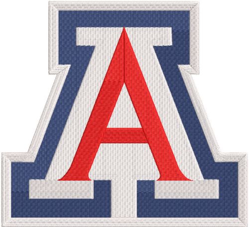 Arizona Wildcats Letter Logo embroidery design