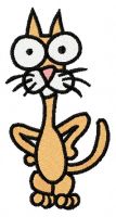 Crazy cat 9 embroidery design