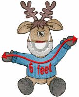 6 feet embroidery design