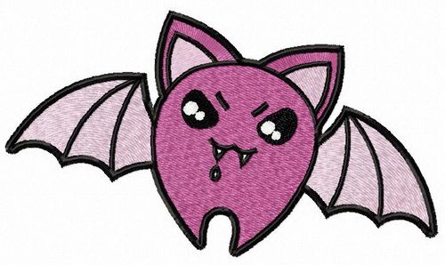 Bloodthirsty bat machine embroidery design