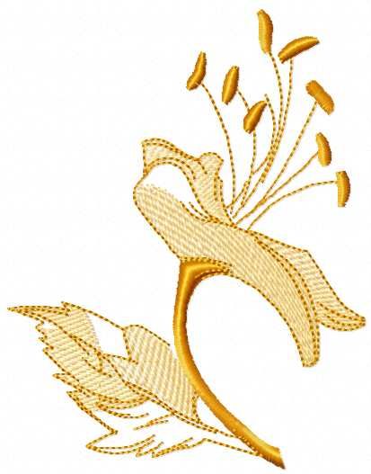 Gold flower free embroidery design