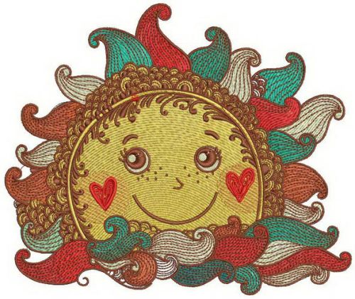 Fabulous sun machine embroidery design
