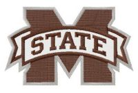 Mississippi State Bulldogs logo embroidery design