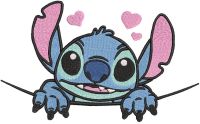 Smiling Stitch in love embroidery design