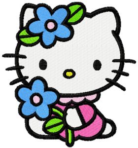 Hello Kitty Summer Day embroidery design