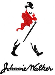 Johnnie Walker logo embroidery design