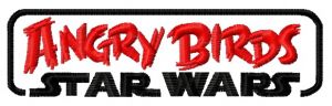 Angry Birds Star Wars logo embroidery design
