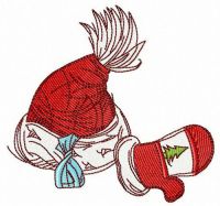 Santa's winter set embroidery design