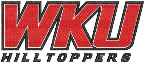 Western Kentucky Hilltoppers Wordmark Logo 2016 embroidery design