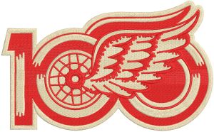 Detroit Red Wings Unveil Centennial Logo embroidery design